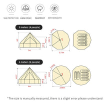 Load image into Gallery viewer, Best selling outdoor tent arabic canvas camp family tent  6m cotton canvas bell tent glamping tent
