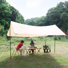Load image into Gallery viewer, Good Quality Girder shelter sun shade rain fly awning camping tarp with tent pole beach tent sun shelter