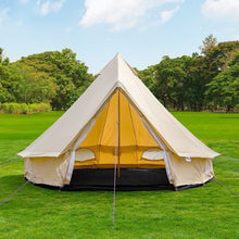 Load image into Gallery viewer, Good quality luxury glamping tent 5m cotton canvas bell tent for outdoor camping tent