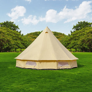 Good quality luxury glamping tent 4m cotton canvas bell tent for outdoor camping tent