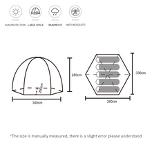 Load image into Gallery viewer, 2022 Latest fashion 3-4 Persons Hiking Tipi Cotton Canvas Glamping Tent for Sale Large Luxury Family Tent Camping Outdoor Tents
