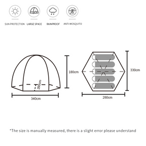 2022 Latest fashion 3-4 Persons Hiking Tipi Cotton Canvas Glamping Tent for Sale Large Luxury Family Tent Camping Outdoor Tents