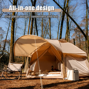 2022 Latest fashion 3-4 Persons Hiking Tipi Cotton Canvas Glamping Tent for Sale Large Luxury Family Tent Camping Outdoor Tents