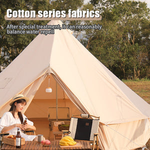 Best selling outdoor tent arabic canvas camp family tent  6m cotton canvas bell tent glamping tent