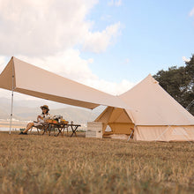 Load image into Gallery viewer, 4-Season Waterproof Cotton Canvas Large Family Camp Beige Color Bell Tent glamping tent
