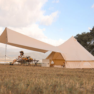 Good quality luxury glamping tent 5m cotton canvas bell tent for outdoor camping tent