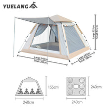 Load image into Gallery viewer, New Design 3-4 Person Outdoor Family Tent  Waterproof Luxury Camping Tent automatic tent
