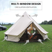 Load image into Gallery viewer, Good quality luxury glamping tent 5m cotton canvas bell tent for outdoor camping tent
