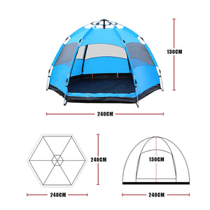 Outdoor Waterproof Tent Hiking Military Lightweight Folding Automatic Tent Pop Up Tent Instant Camping Tent